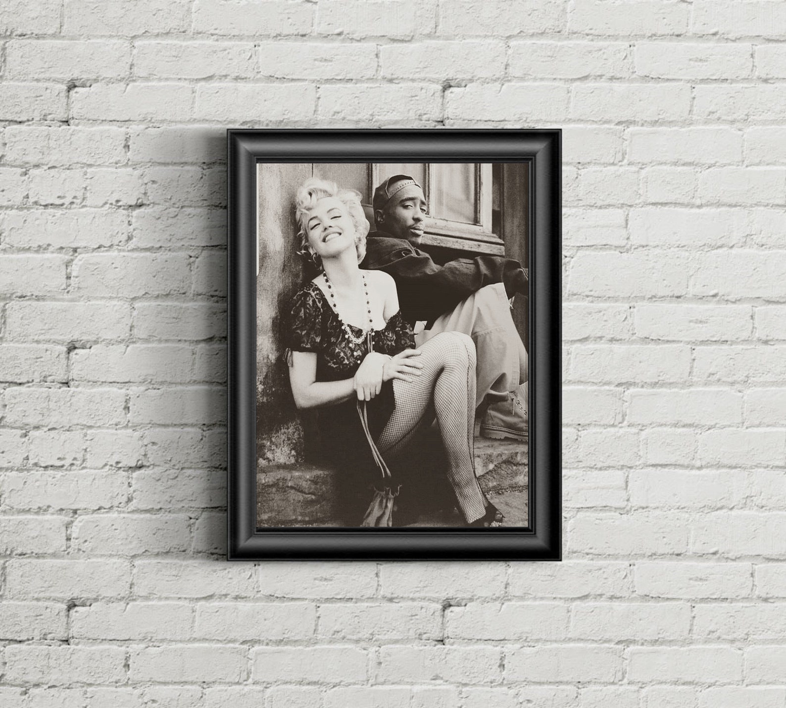 Marilyn Monroe and 2Pac wall art print Tupac Shakur poster Etsy