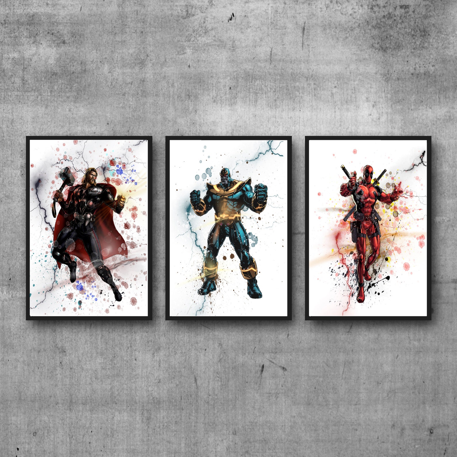 Super Hero Wall Art Print Avengers Wall Art Marvel Wall Etsy