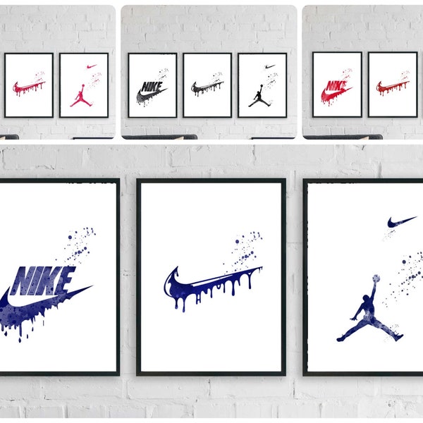 sports fashion prints, sneaker décor, dunk trainers, male gift, man cave, wall art, bedroom decoration, tom boy gift, basketball theme gift