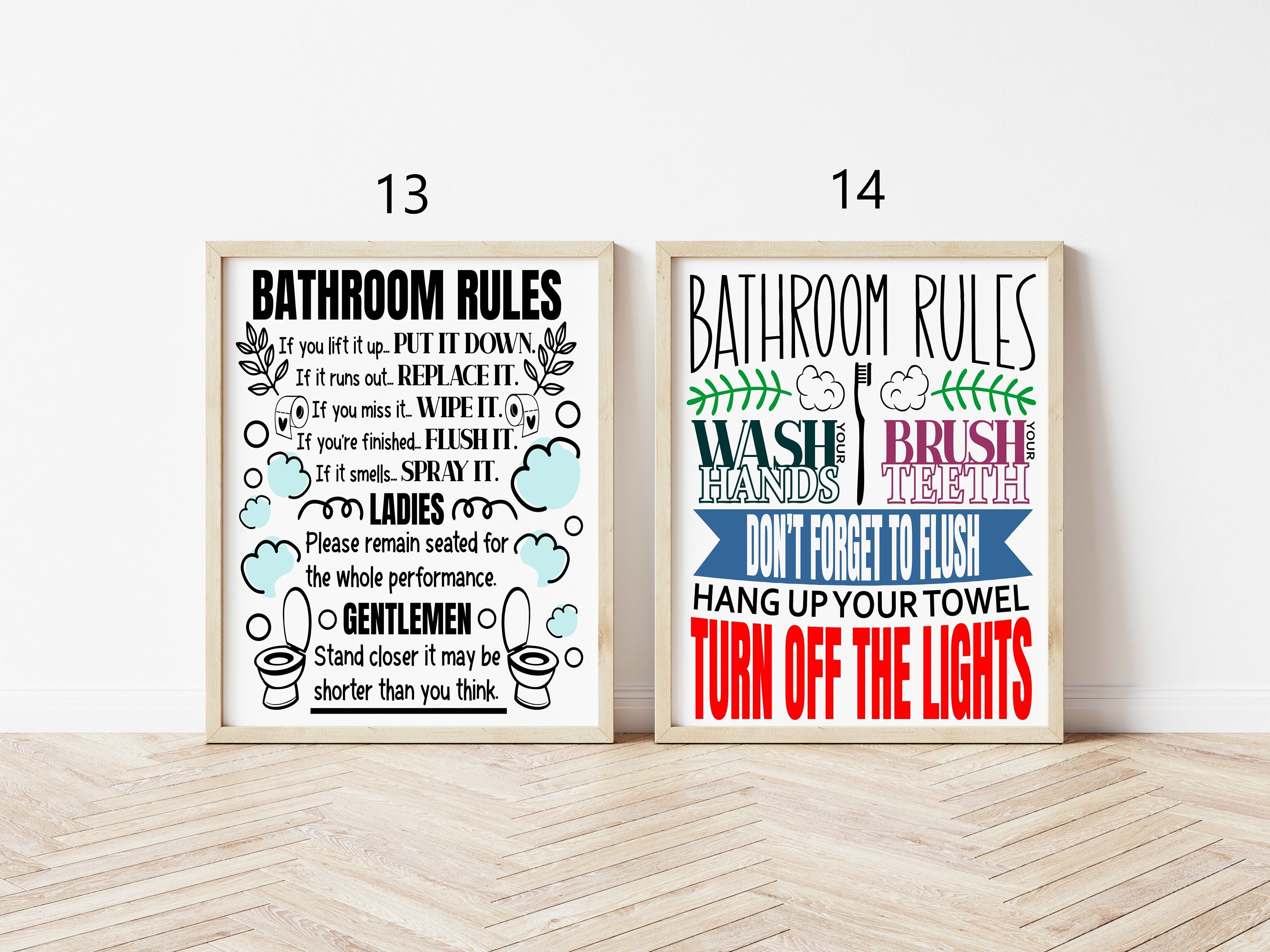 Bathroom Prints Downstairs Toilet Wall Art Sign Home Etsy UK