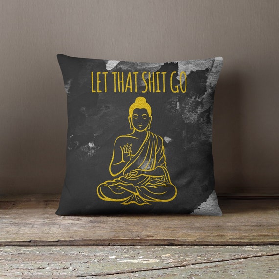 Gold Buddha Yoga Meditation Pillow Decorative Throw Pillow Etsy