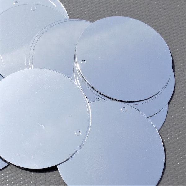 150 x 40mm Metallic Silver Sequins.  Large Silver Disc Sequins. Big Sequins. Dance, Fashion, Costumes, Craft