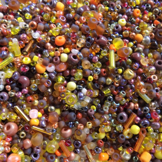 Mixed Seed Beads, Glass 2mm Beads, Tiny Beads, Small Beads, Opaque Beads, 