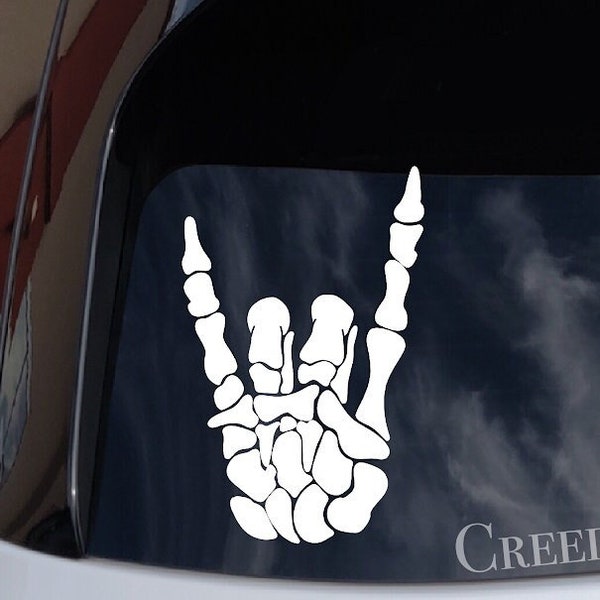 PUNK ROCK DECAL | Rock On Skeleton