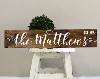 Last name sign, name sign, family name sign, family sign, wooden signs, custom wood sign, custom wooden signs