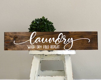Laundry room wall decoration, Sign for mud room, wood sign