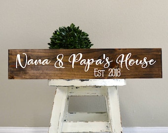 Personalized gift for Mom, custom. Pregnancy announcement, Grandparent name sign,  grandma grandpa sign, signs for the home