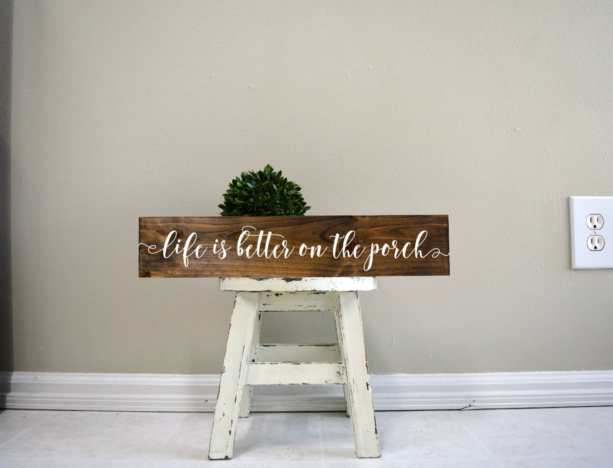 Porch Decor, Life is Better on the Porch Sign, Wood Sign, Welcome - Etsy