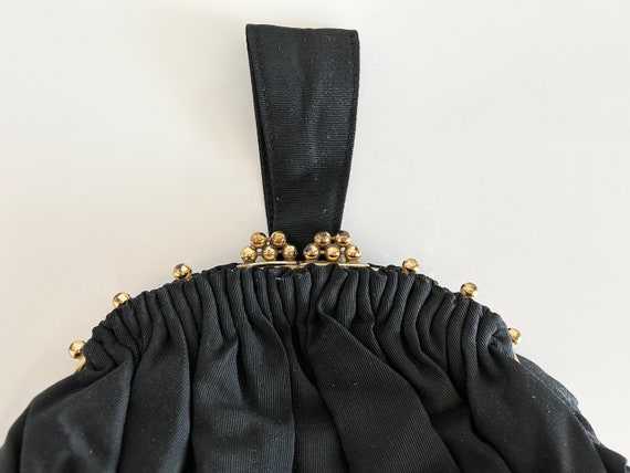 Vintage Black Pouch Evening Bag - Unique Evening … - image 2