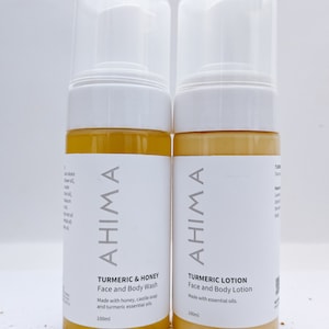 Turmeric Honey Face Wash & Soap Bar Set - Brightening Skincare
