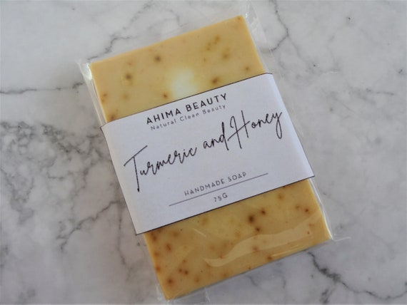 Turmeric & Honey Soap with oatmeal~ skin brightening soap~ soap for dark spots