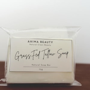 Grassfed Tallow Bar Soap: Natural Unscented Skin Care