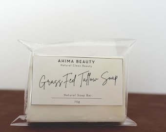 100% Grass Fed Beef Tallow Soap/Unscented/Pure/Old Fashioned/Handcrafted/Natural