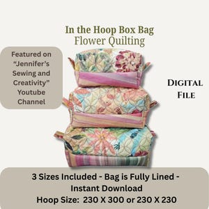 In The Hoop Maschinenstickerei Muster Gesteppte Tasche DIY Kosmetiktasche Reißverschluss Make-up Reiseveranstalter Box Tasche Stickerei Muster