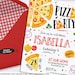 Pizza party invitation Printable Pizza Making Birthday Pizza invitation Pizza Birthday invitation Pizza Birthday party digital download