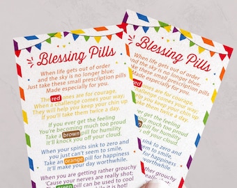 Blessing pills Poem Gift Tag, Staff Teacher Appreciation Week, School Pta Pto Thank You Chocolate Candy, favor tags, INSTANT DOWNLOAD TG065