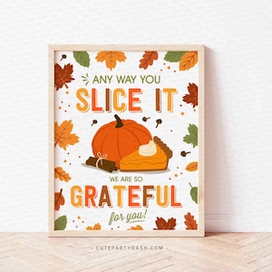 Thanksgiving Printable Art: Grateful Teacher Poster (Instant Download)