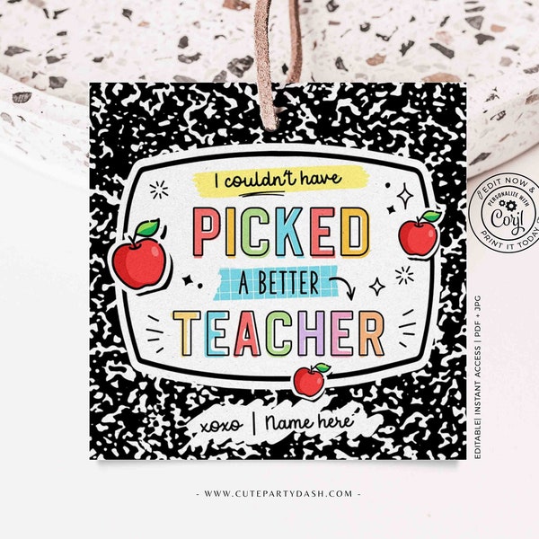 Couldnt Have Picked a Better Teacher Thank You Etsy