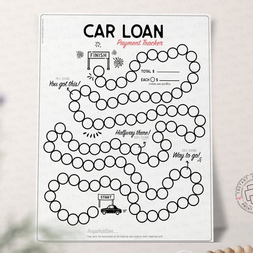 Car Loan Payoff Tracker Printable Car Loan Payments Tracker Etsy