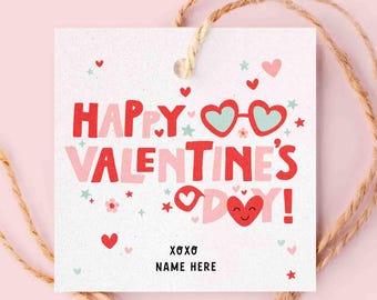Happy Valentine’s Day Gift Tags: Printable Valentine Gifts for Kids Classroom Valentines