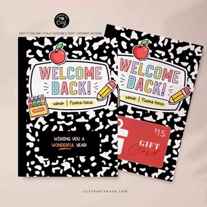 First Day of School Gift Card Holder Template (instant Download) - Etsy