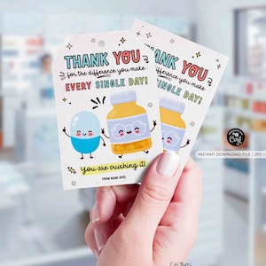 Pharmacy Week Appreciation Gift Tag INSTANT DOWNLOAD Printable RX Pharmacy Tech Thank You Gift Tag Editable Gift for Pharmacist appreciation