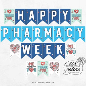 Pharmacy Week Banner: Editable Appreciation Decor (Digital Download)