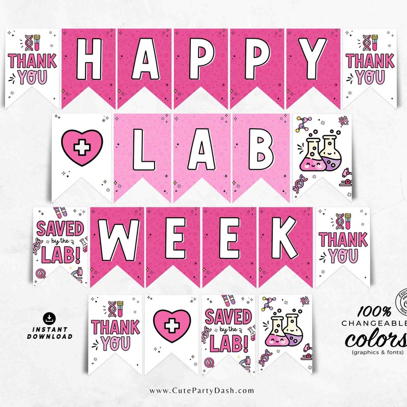 Cath Lab Tech Week Signs Happy Lab Week Banner - Etsy