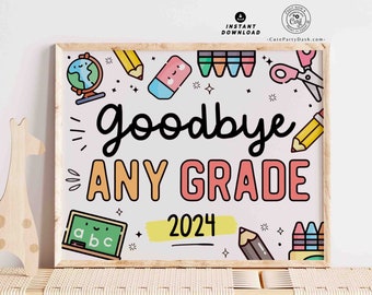 Last Day of School Sign: Editable Keepsake Photo Prop (Digital Download)