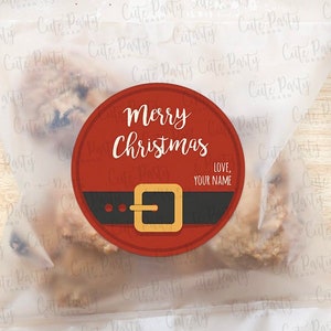 INSTANT DOWNLOAD - EDITABLE Christmas Labels 2 inches Round label Printable Christmas Tags Personalized Christmas Labels 2 Inch corjl