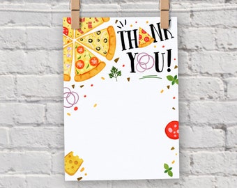 Pizza Party Thank You Card Printable (Digital Download)