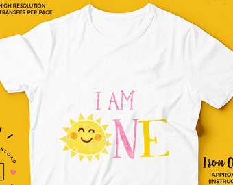 Nadruk na koszulce urodzinowej „Słoneczny”: dziewczęcy T-shirt (pobierz plik PDF)
