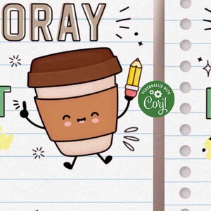 Sip Sip Hooray It's The First Day Gift Card Holder Template Editable Back to School Printable Coffee Gift for Teacher Work INSTANT DOWNLOAD