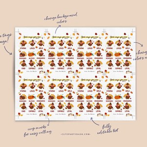 God Says You Are Religious Thanksgiving Gift Tag Printable INSTANT DOWNLOAD Christian Affirmation Tags Fall Appreciation Sunday School