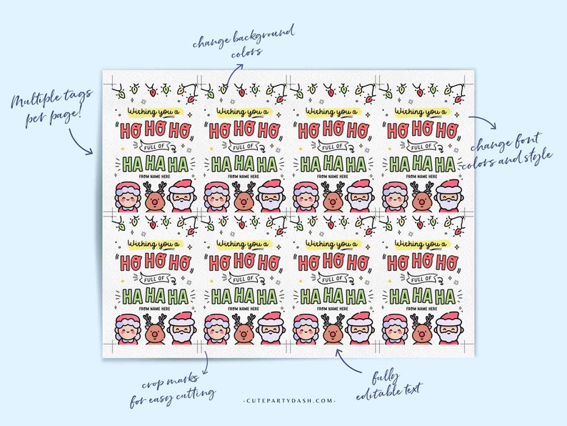 Christmas Gift Tags Printable INSTANT DOWNLOAD Happy Holidays Funny Christmas Gift Tags Kids Hohoho christmas tag Employee Staff Teacher