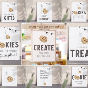 Minimalist Milk and Cookies Birthday decorations