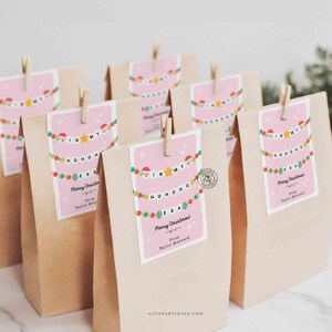 In My Christmas Era Gift Tag Printable INSTANT DOWNLOAD In My HoHoHo Era Christmas Friendship Bracelet Unique Trendy Holiday Tag for Gifting