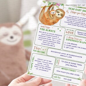 Watercolor Sloth Baby Shower Invitation Bundle (Digital Download) image 6