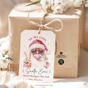 In My Christmas Era Trendy Gift Tag Printable INSTANT DOWNLOAD In My Cool Santa Era Christmas Gift Tag – Trendy Holiday Tag for Fun Gifting