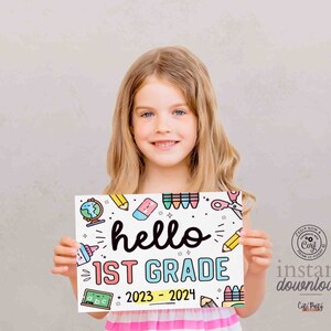 Editable First day of School Sign Bundle Printable INSTANT DOWNLOAD, EDITABLE First Day & Last Day Back to school Sign Set Chalkboard