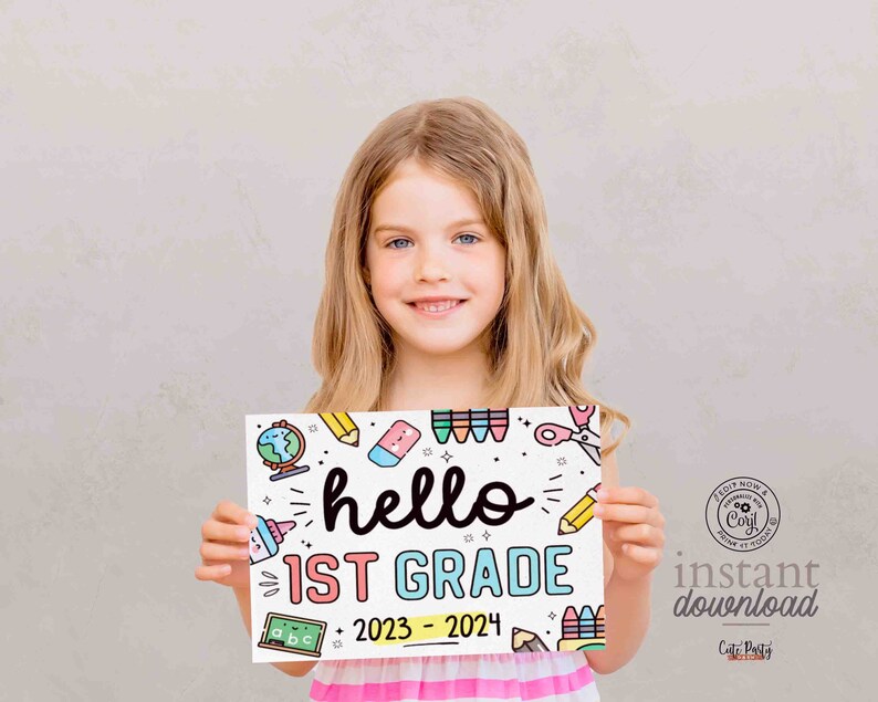 Editable First day of School Sign Bundle Printable INSTANT DOWNLOAD, EDITABLE First Day & Last Day Back to school Sign Set Chalkboard