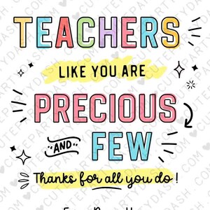 Teacher Thank you Gift Tag Editable Teacher Appreciation Week Thank You Card Printable End of school year gift for Teachers INSTANT DOWNLOAD