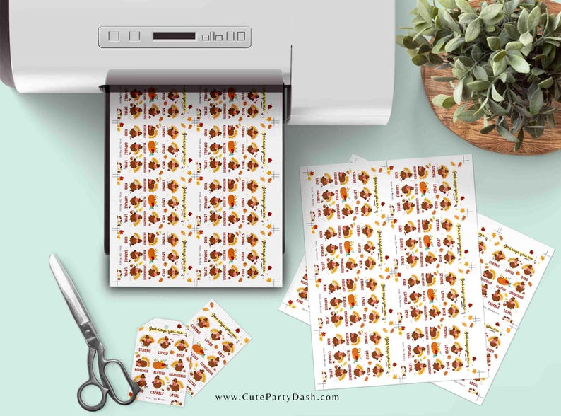 God Says You Are Religious Thanksgiving Gift Tag Printable INSTANT DOWNLOAD Christian Affirmation Tags Fall Appreciation Sunday School