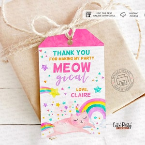 INSTANT DOWNLOAD
Editable Caticorn Birthday Party backdrop
by CutePartyDash.com