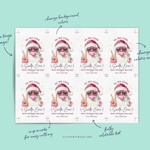 In My Christmas Era Trendy Gift Tag Printable INSTANT DOWNLOAD In My Cool Santa Era Christmas Gift Tag – Trendy Holiday Tag for Fun Gifting