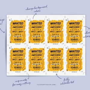 Best in the West Teacher Appreciation Tag Printable Wild West Editable Thank You Tag Appreciation Week Employee Nurse Staff INSTANT DOWNLOAD