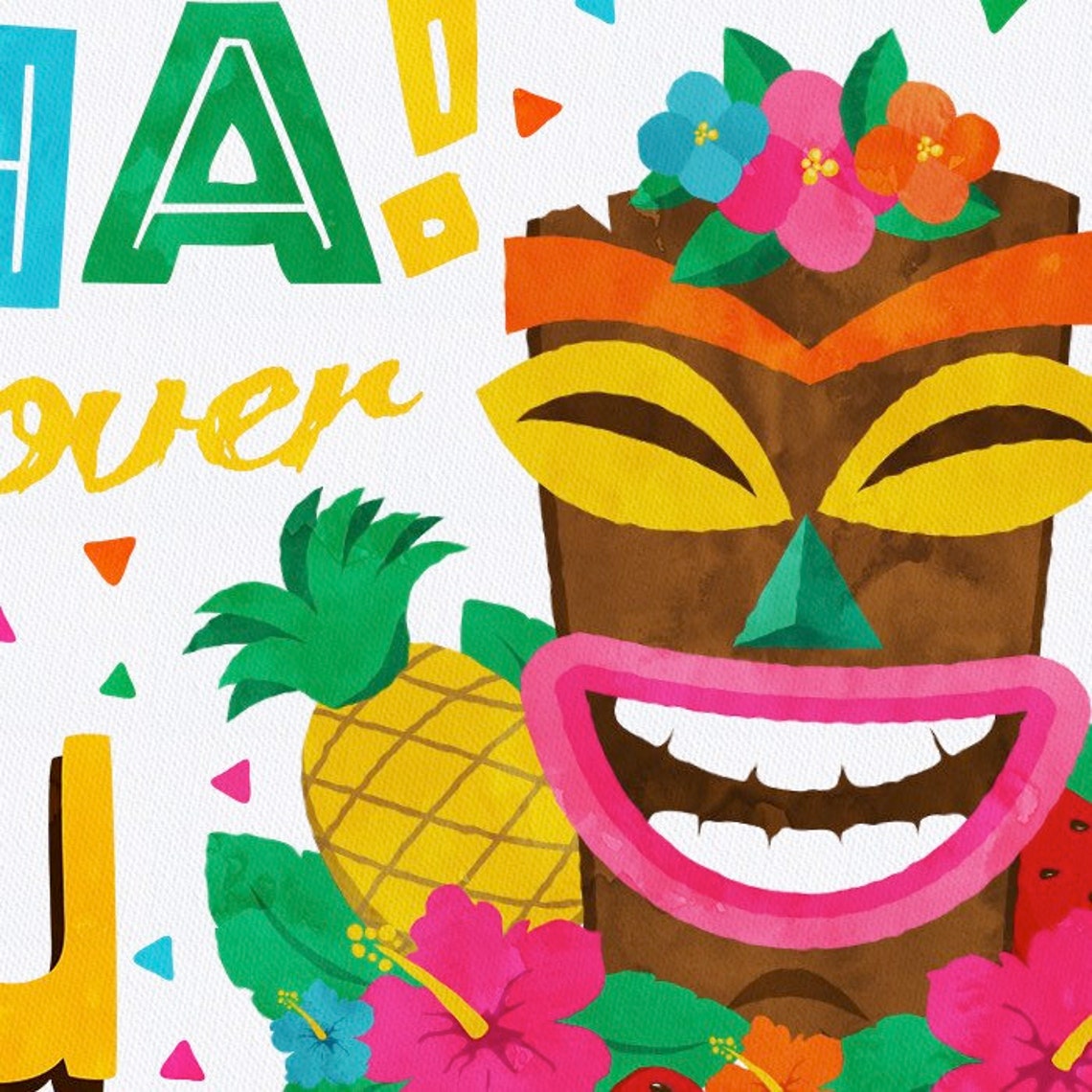 Luau Birthday Photo Invitation DIY Summer Printable Invitation | Etsy