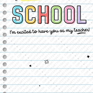 Happy First Day of School Gift Card Holder Editable Welcome Back to School Teacher Gift card School Supplies Card INSTANT DOWNLOAD