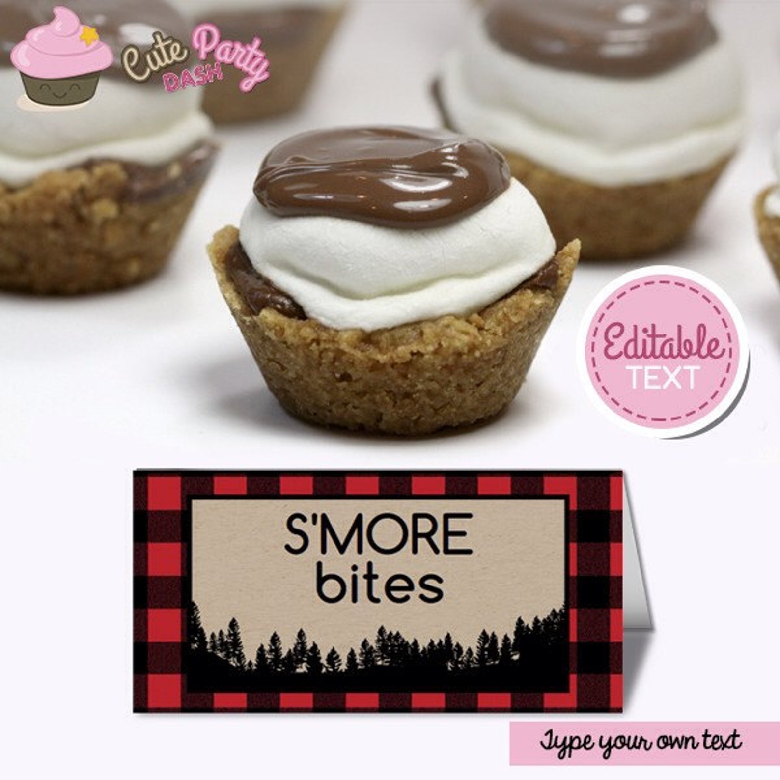 INSTANT DOWNLOAD EDITABLE Lumberjack Birthday Food Cards - Etsy