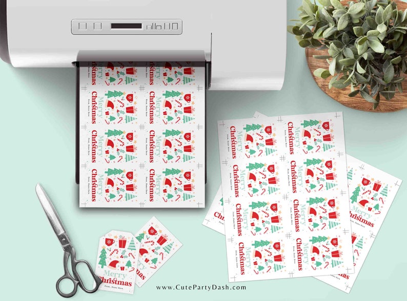 Editable Merry Christmas gift tags printable INSTANT DOWNLOAD Editable Retro Happy Holidays gift Tag Minimal Merry Christmas gift for